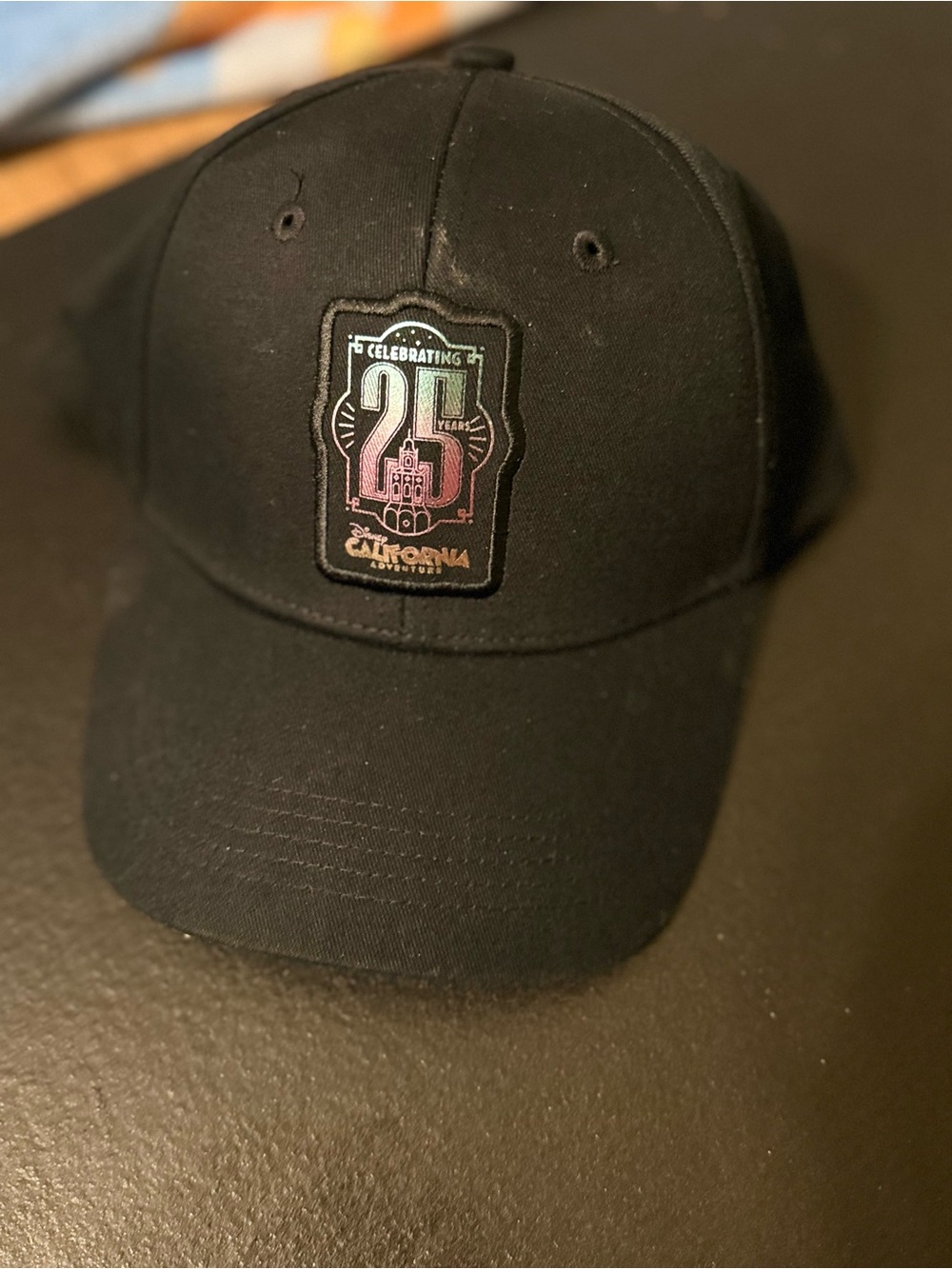 California Adventure 25th Anniversary Black Baseball Cap